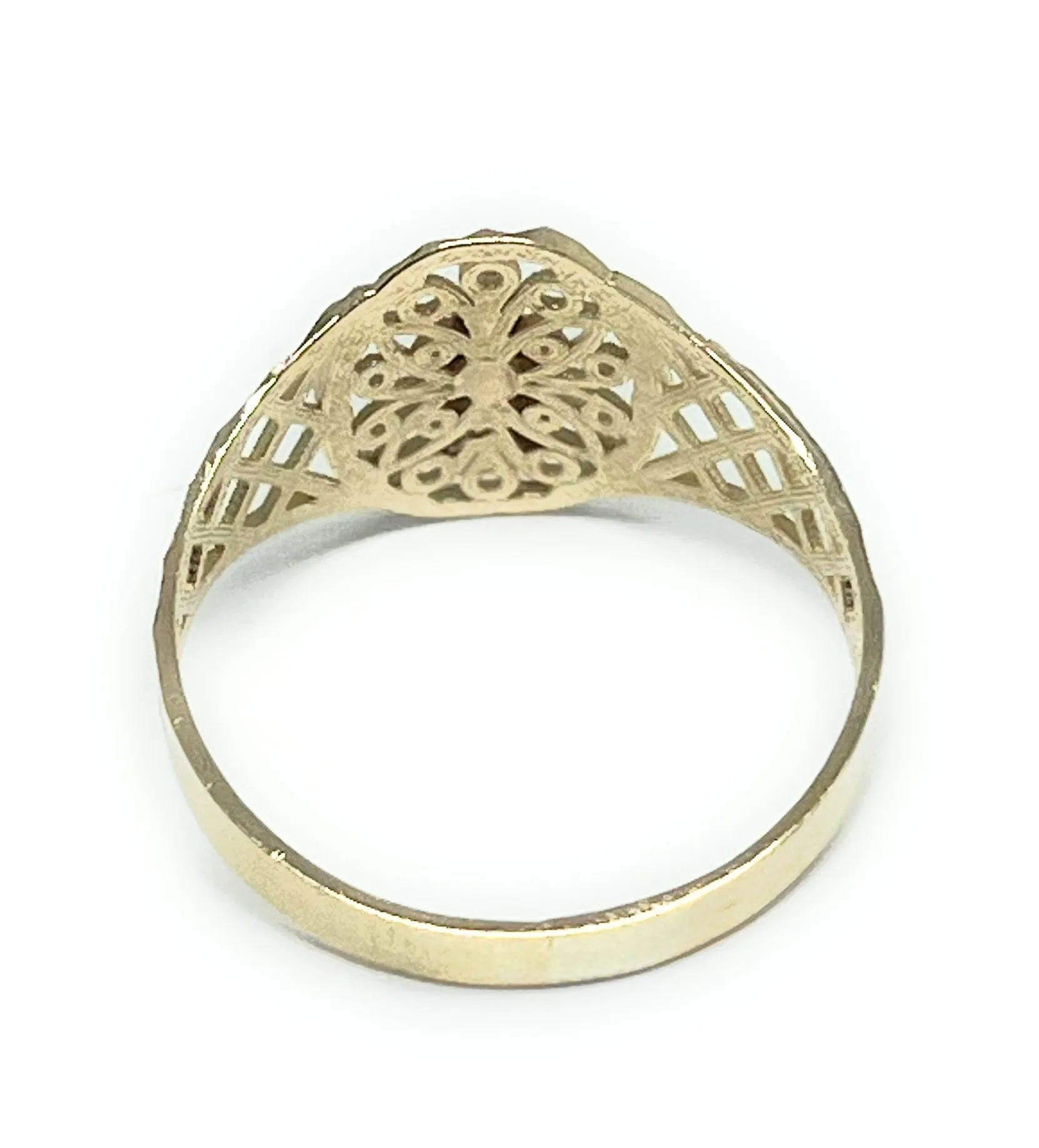 14k Solid Gold Yellow & Rose Gold Virrgin Ring