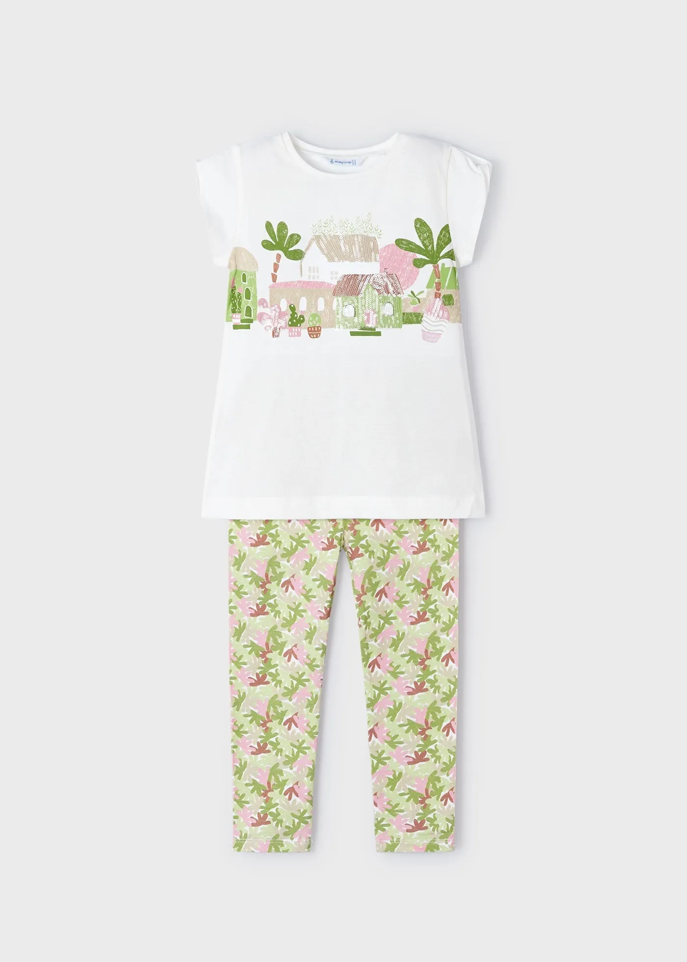 3797 - Leggings set for girl - Apple