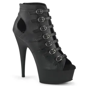 6 Inch Heel DELIGHT-600-11 Black Pu