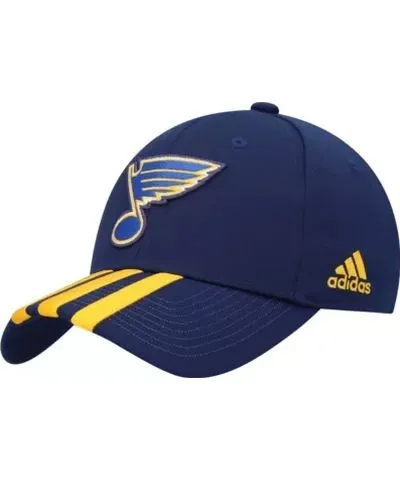 adidas Men's NHL St. Louis Blues Locker Room Primegreen Three Stripe Adjustable Hat