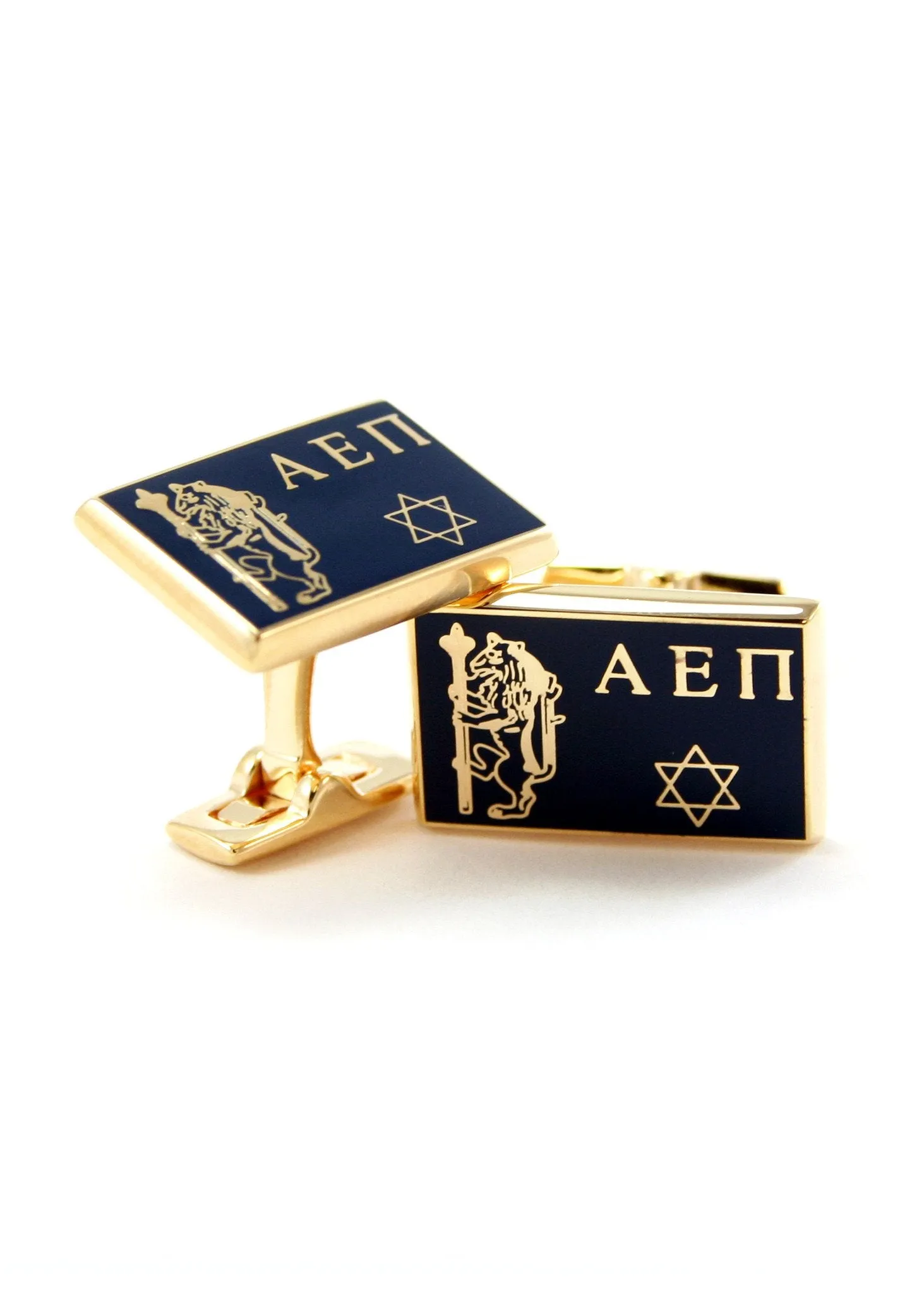 Alpha Epsilon Pi Gold Flag Cuff Links