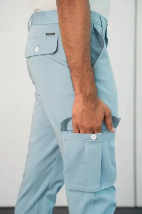 Arctic Blue Stretch Cargo Pants