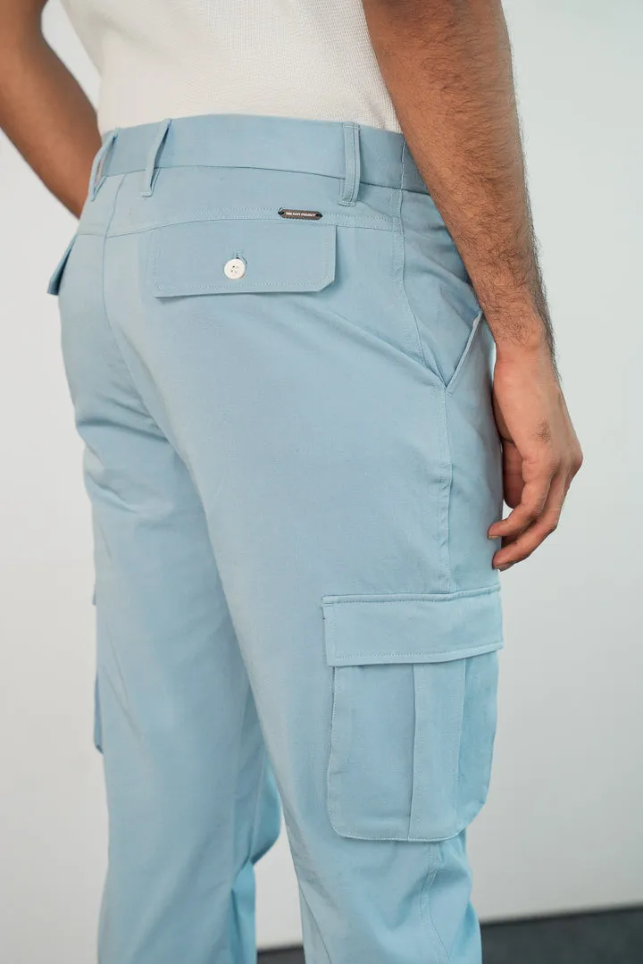 Arctic Blue Stretch Cargo Pants