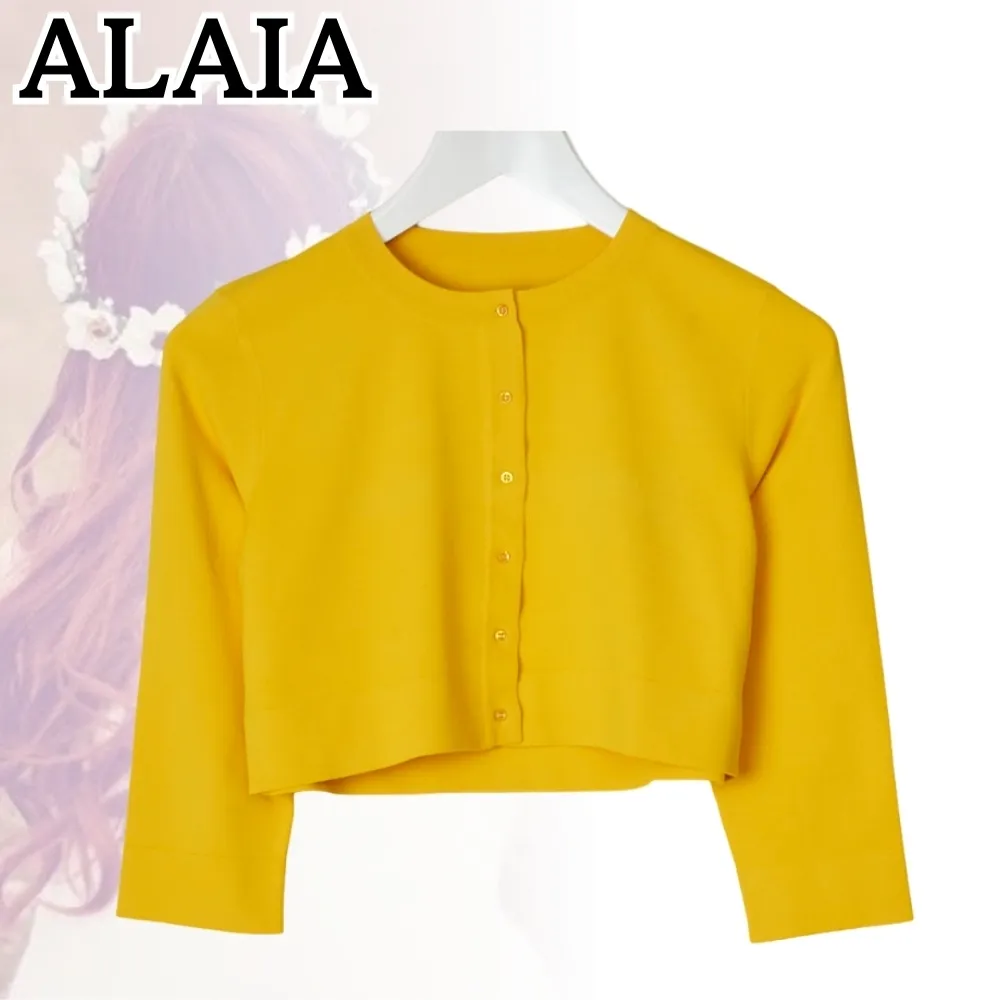 Azzedine Alaia  |Casual Style Cropped Plain Elegant Style Cropped Tops