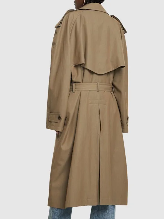 Balenciaga   Oversized wool & cotton trench coat 