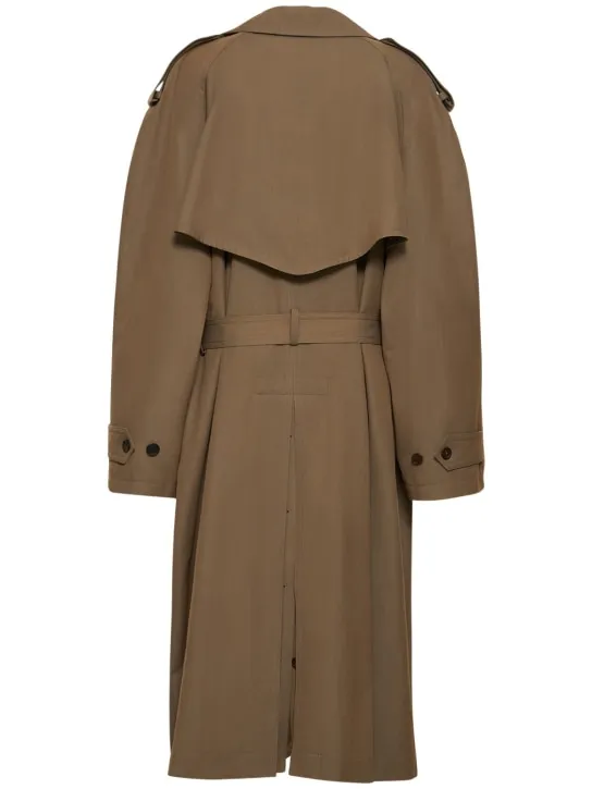 Balenciaga   Oversized wool & cotton trench coat 