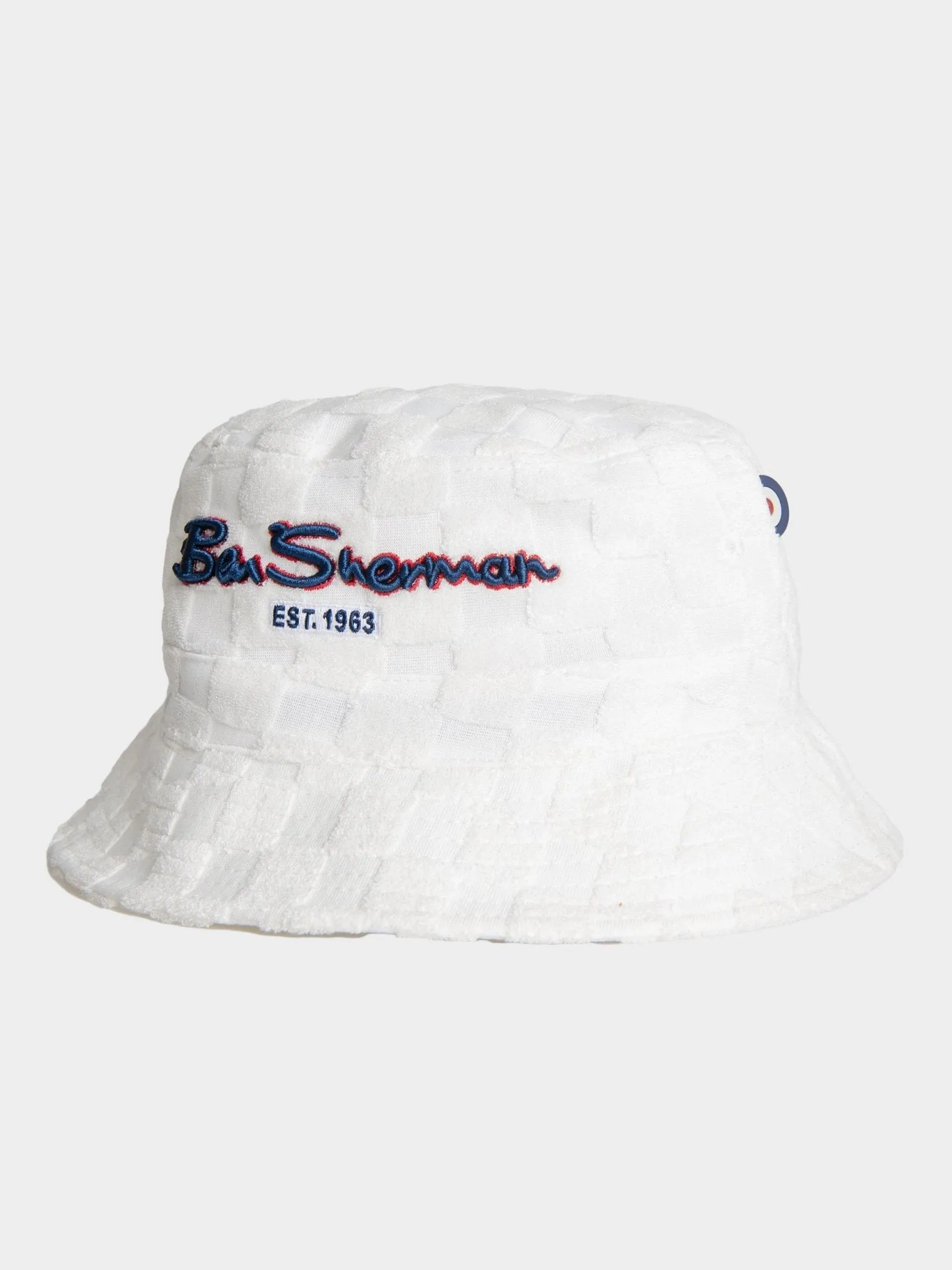 Ben Sherman Bshead023 Towelling Bucket Hat White