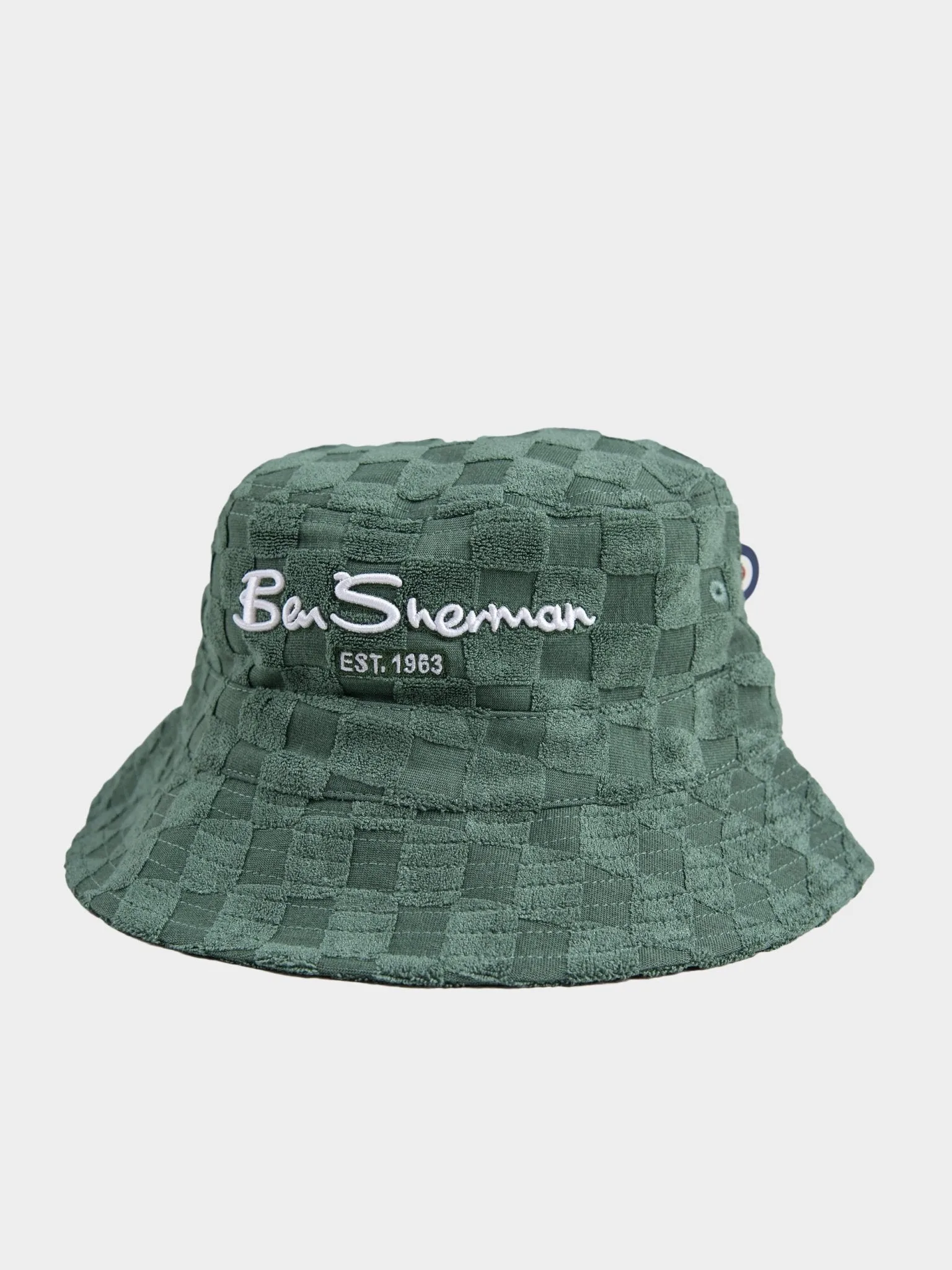 Ben Sherman Bshead026 Mens Towelling Bucket Hat Fern