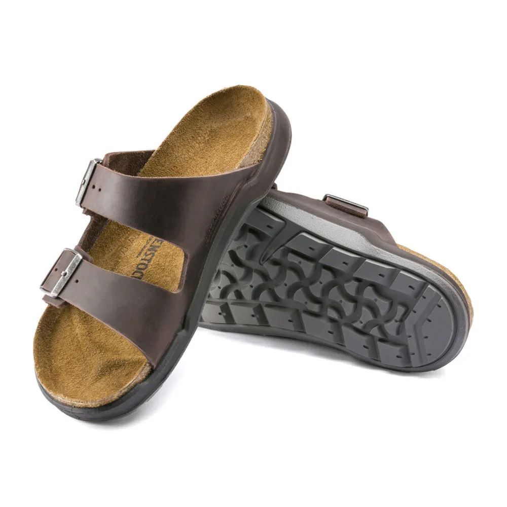 Birkenstock Arizona Rugged Habana Oiled Leather Sandals (Regular)