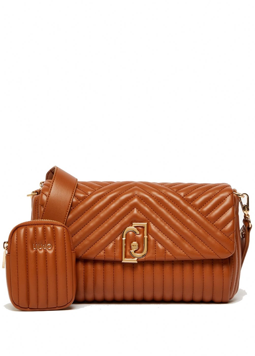 BORSA A TRACOLLA LIU JO MATELASSE' ECOSOSTENIBILE MARRONE AA3232E0426 COL.X0282