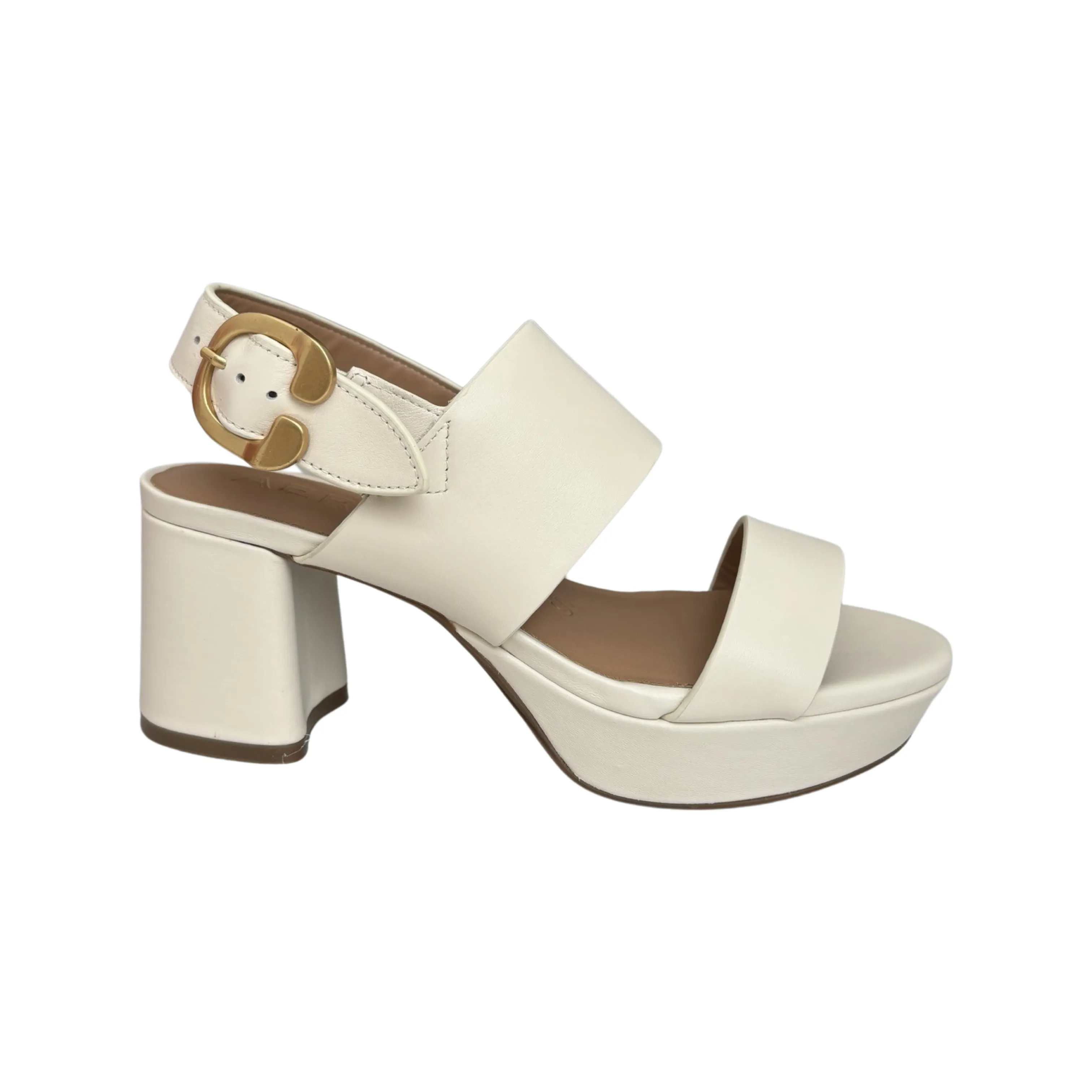 Camera Eggshell Leather Sandal