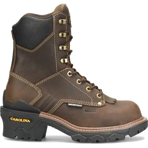 Carolina Men's Cardinal 8 Comp Toe WP Slip Resist Work Boot -Brown- CA7837