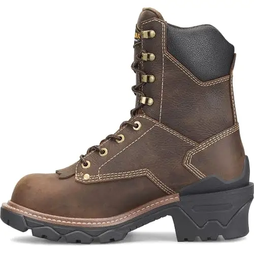 Carolina Men's Cardinal 8 Comp Toe WP Slip Resist Work Boot -Brown- CA7837