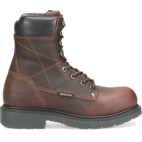 Carolina Men's Dice 8 Comp Toe WP Slip Resistant Work Boot -Brown- CA6512