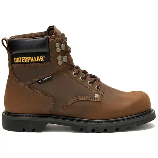 Cat Men's Second Shift Soft Toe WP Slip Resist Work Boot -Brown- P51086