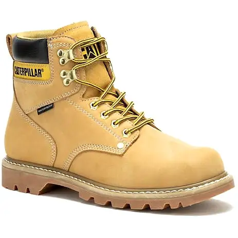 Cat Men's Second Shift Soft Toe WP Slip Resist Work Boot -Honey- P51085