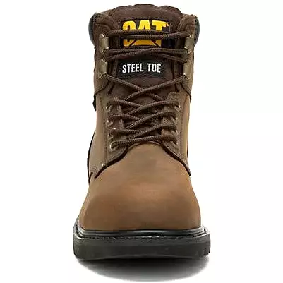 Cat Men's Second Shift Steel Toe WP Slip Resist Work Boot -Brown- P91660