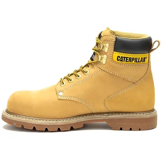 Cat Men's Second Shift Steel Toe WP Slip Resist Work Boot -Honey- P91659