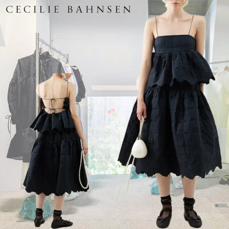 CECILIE BAHNSEN  |Casual Style Plain Cotton Party Style Elegant Style