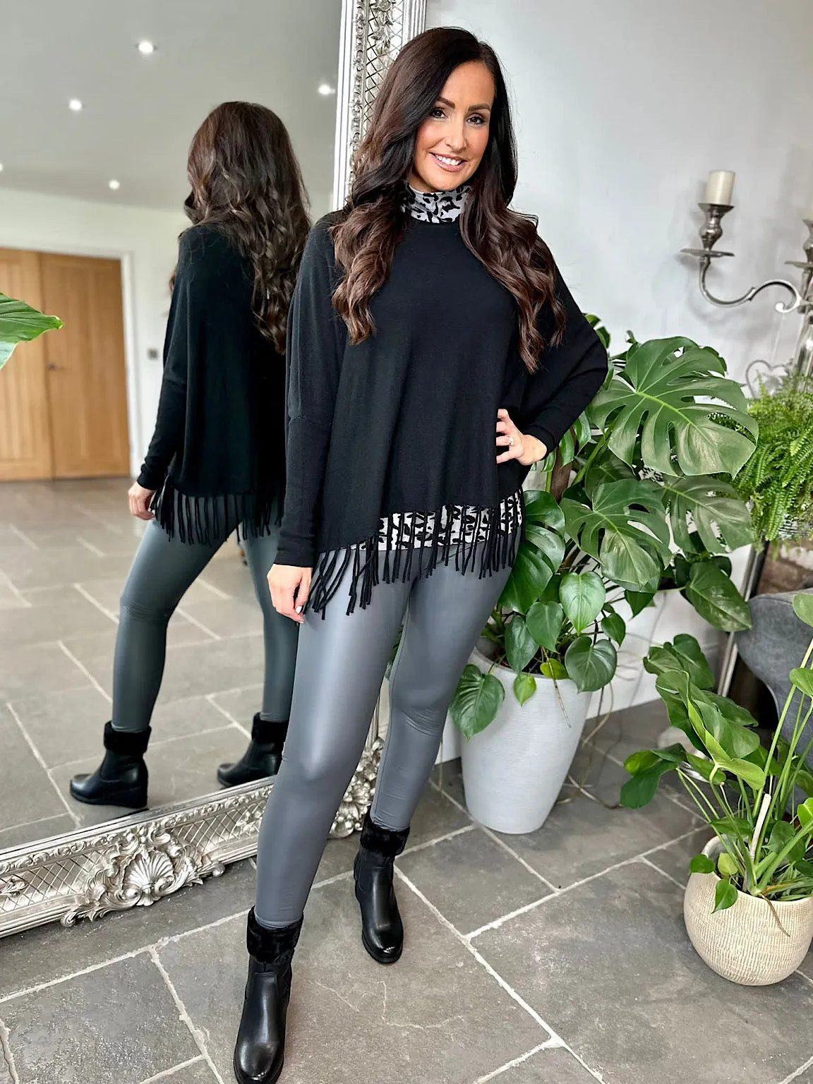 Charcoal Super Stretchy Spray On Leggings