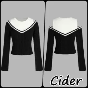 Cider  |Casual Style Nylon Long Sleeves Plain Cropped Tops