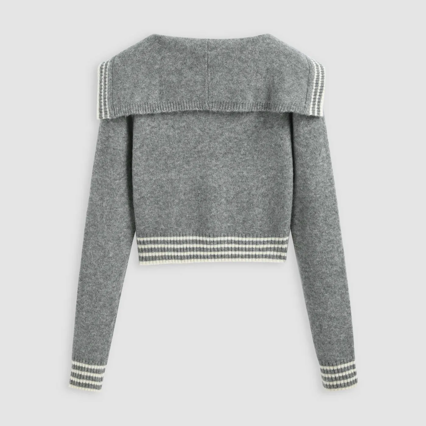 Cider  |Casual Style V-Neck Long Sleeves Plain Cropped Tops