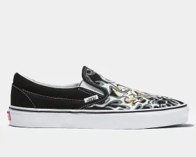 Classic Slip On Flame Skull