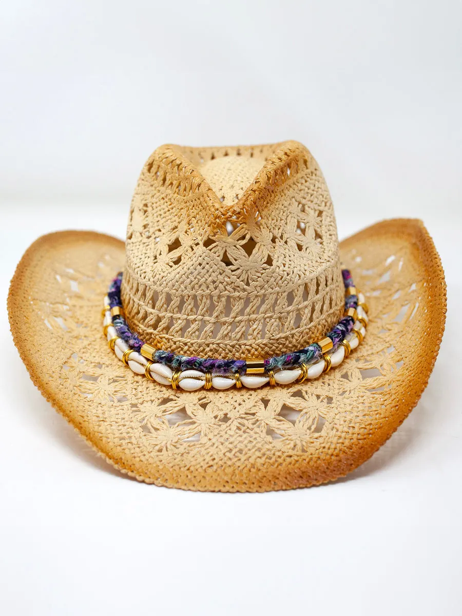 Coastal Cowgirl Straw Hat - Purple