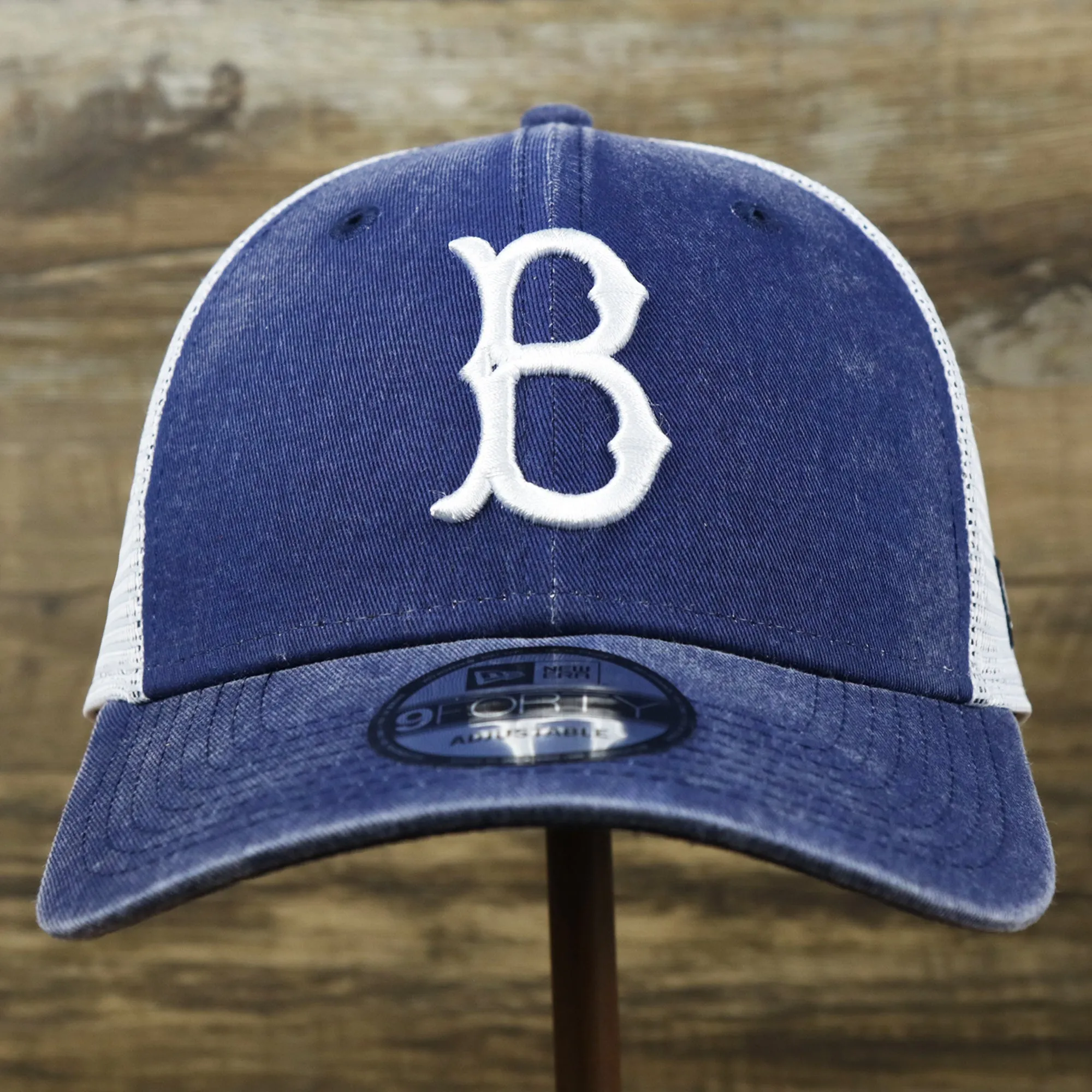 Cooperstown Brooklyn Dodgers 1947s Logo Worn Colorway Mesh Back 9Forty Dad Hat | Royal Blue 9Forty Hat