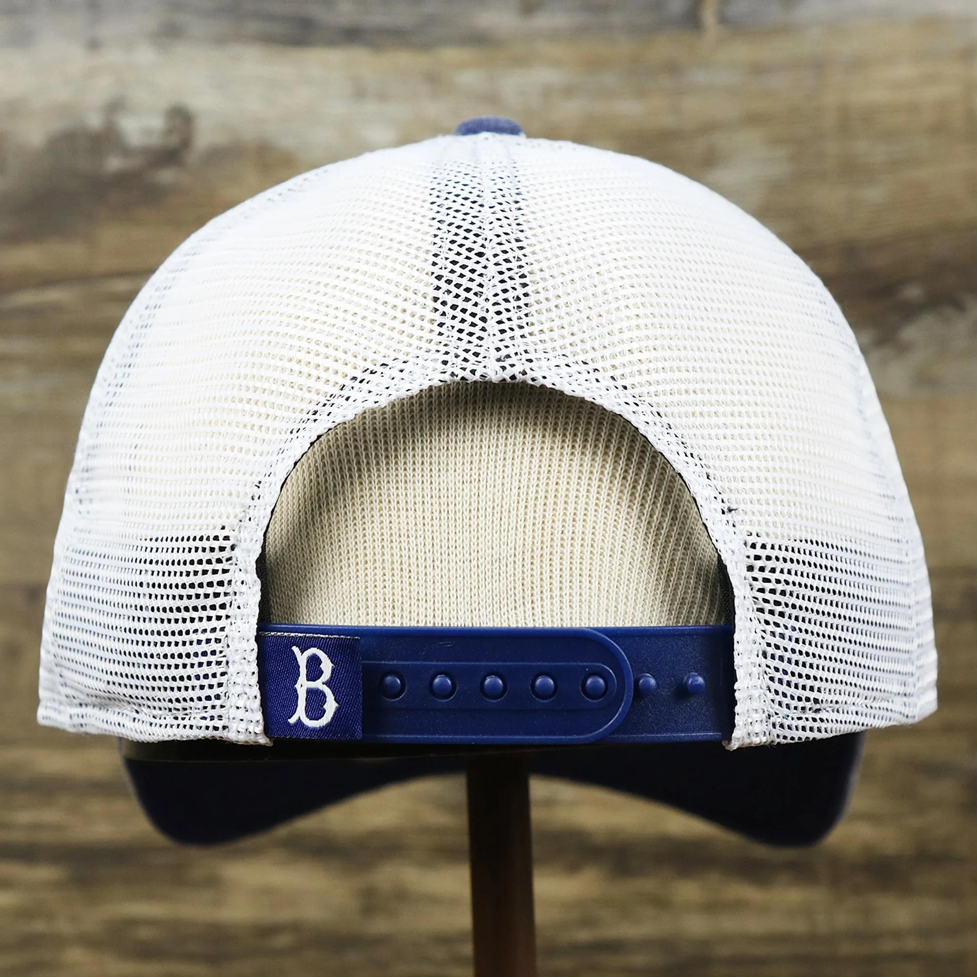 Cooperstown Brooklyn Dodgers 1947s Logo Worn Colorway Mesh Back 9Forty Dad Hat | Royal Blue 9Forty Hat