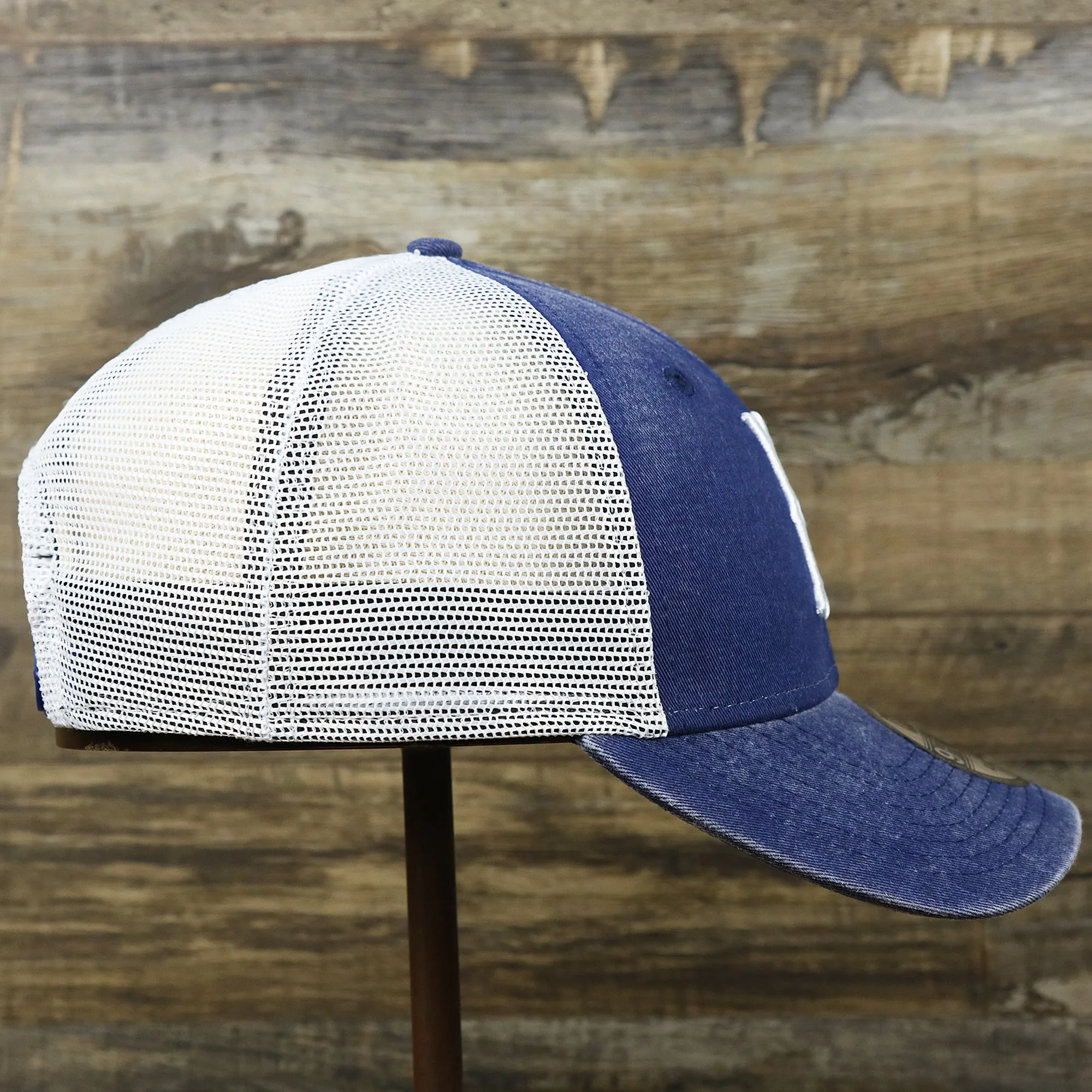 Cooperstown Brooklyn Dodgers 1947s Logo Worn Colorway Mesh Back 9Forty Dad Hat | Royal Blue 9Forty Hat