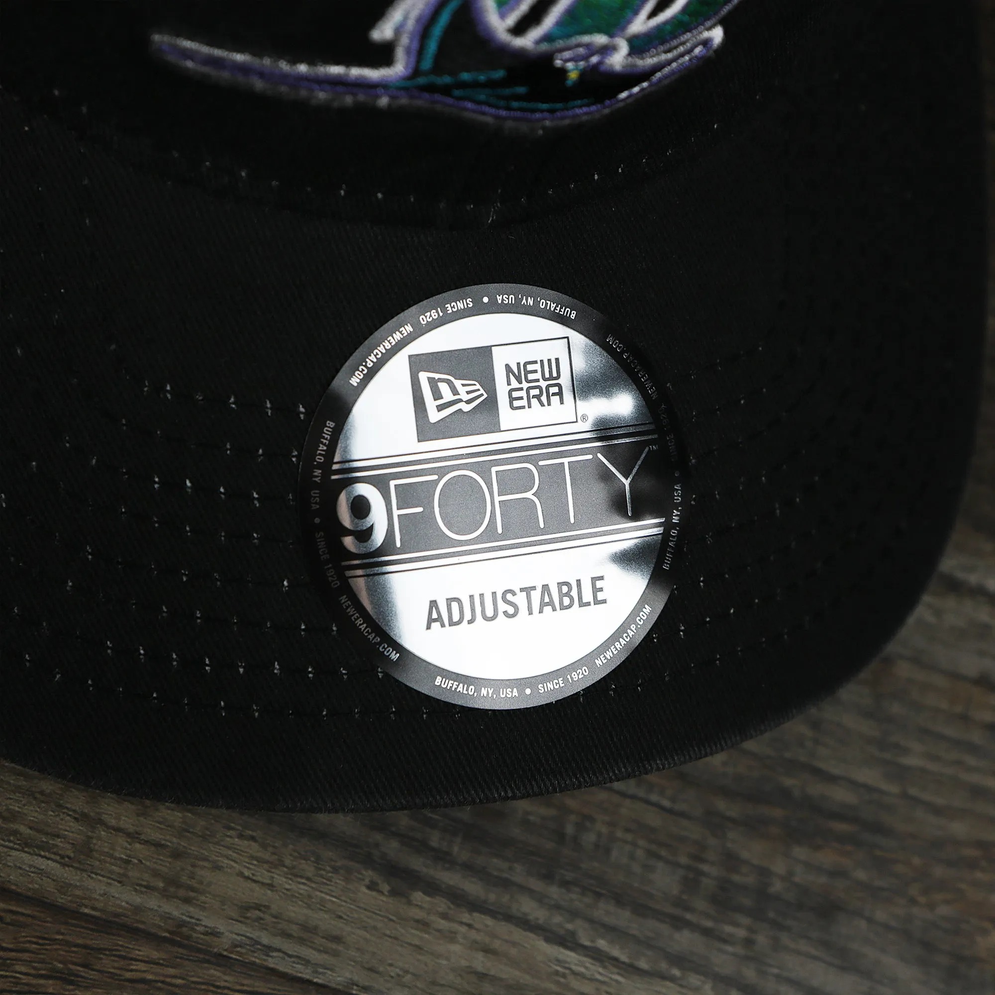 Cooperstown Tampa Bay Rays 1998s Logo Worn Colorway Mesh Back 9Forty Dad Hat | Black 9Forty Hat