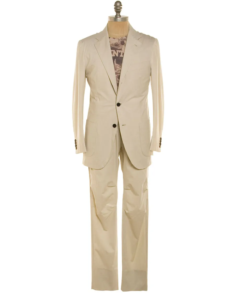 Cream Tech Fabric Suit