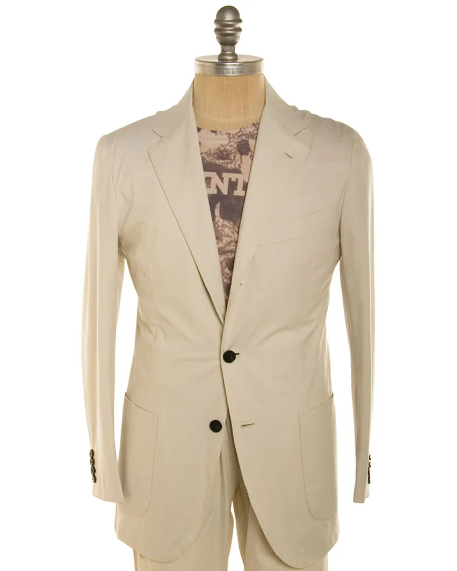 Cream Tech Fabric Suit