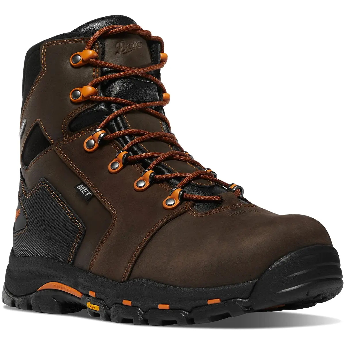 Danner Men's Vicious 6 Safety Toe WP Slip Resist Work Boot -Brown- 13880