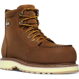 Danner Women's Cedar River 6 Plain Toe WP Work Boot -Brown- 14307