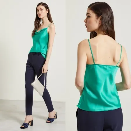 Diffusione Tessile  |Casual Style Plain Elegant Style Outlet Cropped Tops