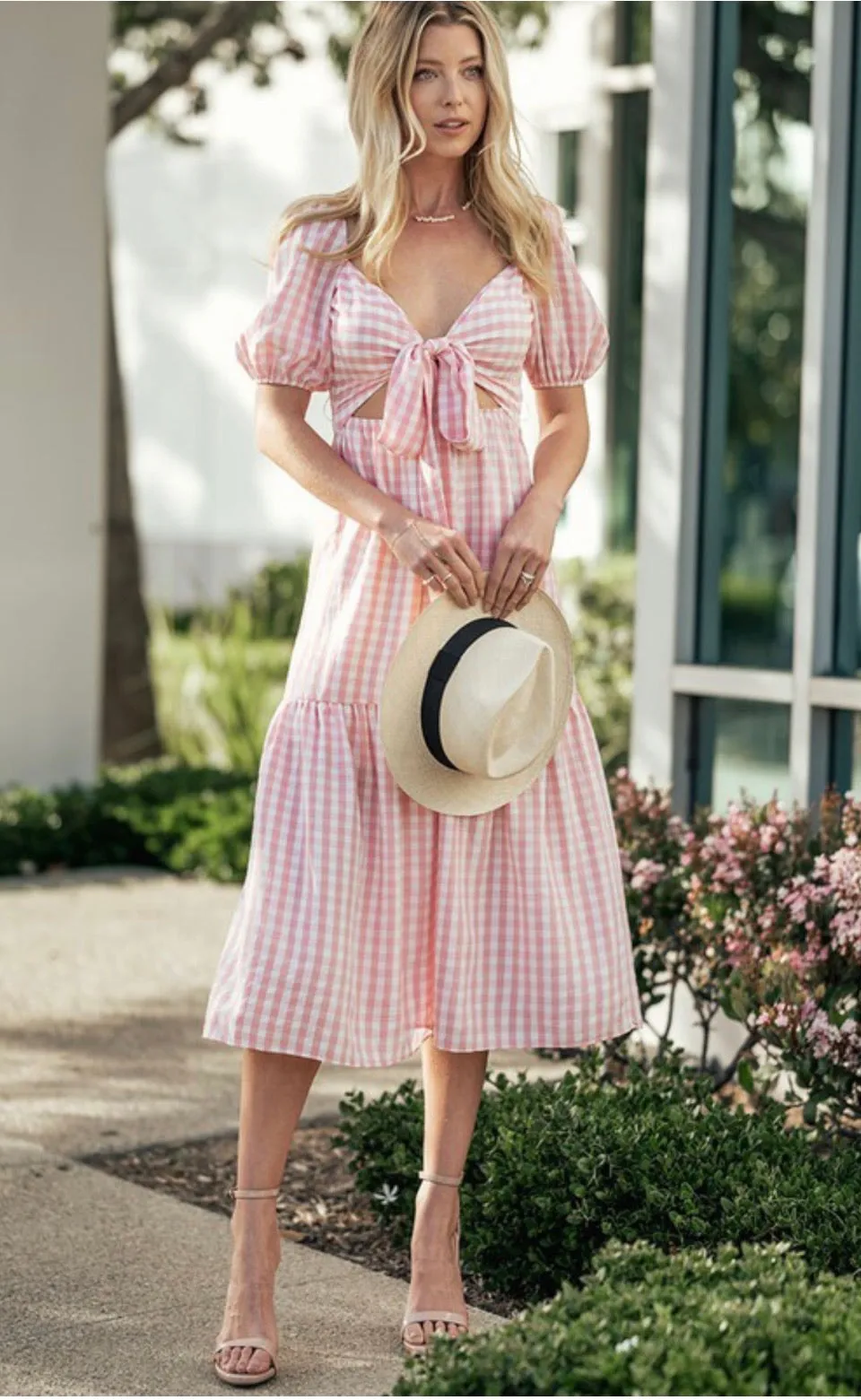 'Dixie' Tiered Prairie Gingham Sundress