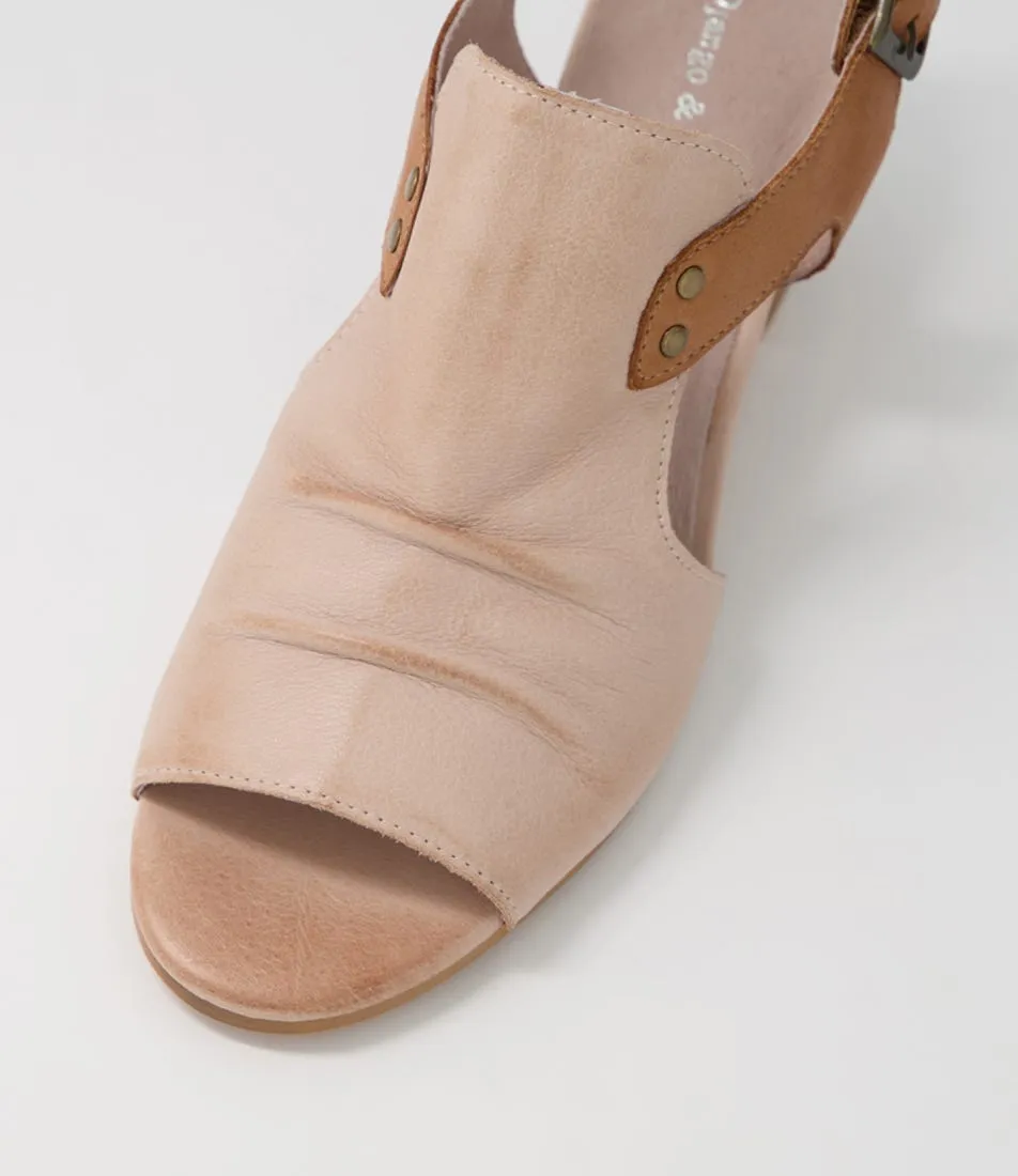 DJANGO & JULIETTE Ballarat CafÃ© Dark Tan Leather Sandals