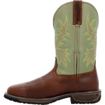 Durango® WorkHorse™ Spanish Chestnut Cactus Steel Toe Western Work Boot