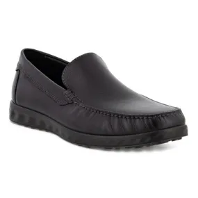 ECCO Mens S Lite Moc Slip-on Leather Loafer- Black Smooth Leather