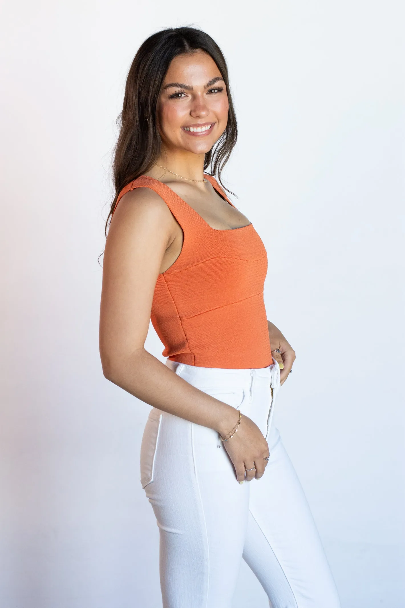 Everyday Basic Orange Tank Top