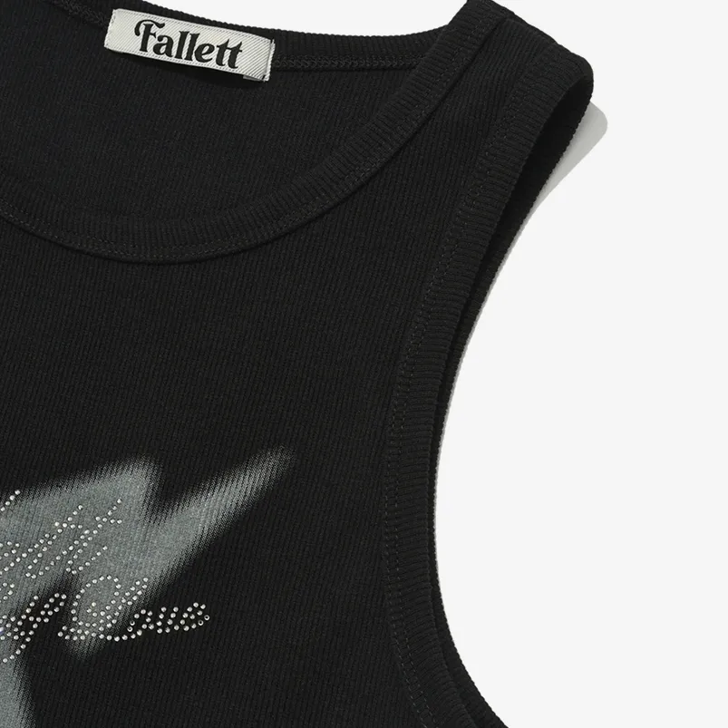 Fallett  |Street Style Plain Cotton Logo Cropped Tops