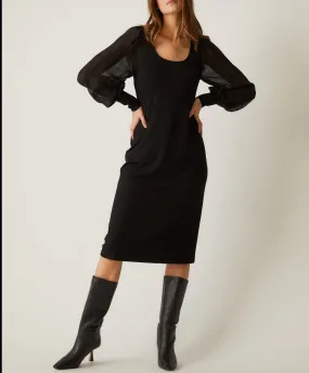 Fifteen Twenty Sheer Sleeve Midi Dress