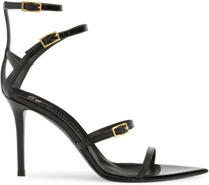 Giuseppe Zanotti Intriigo Abely 105mm leather sandals Black