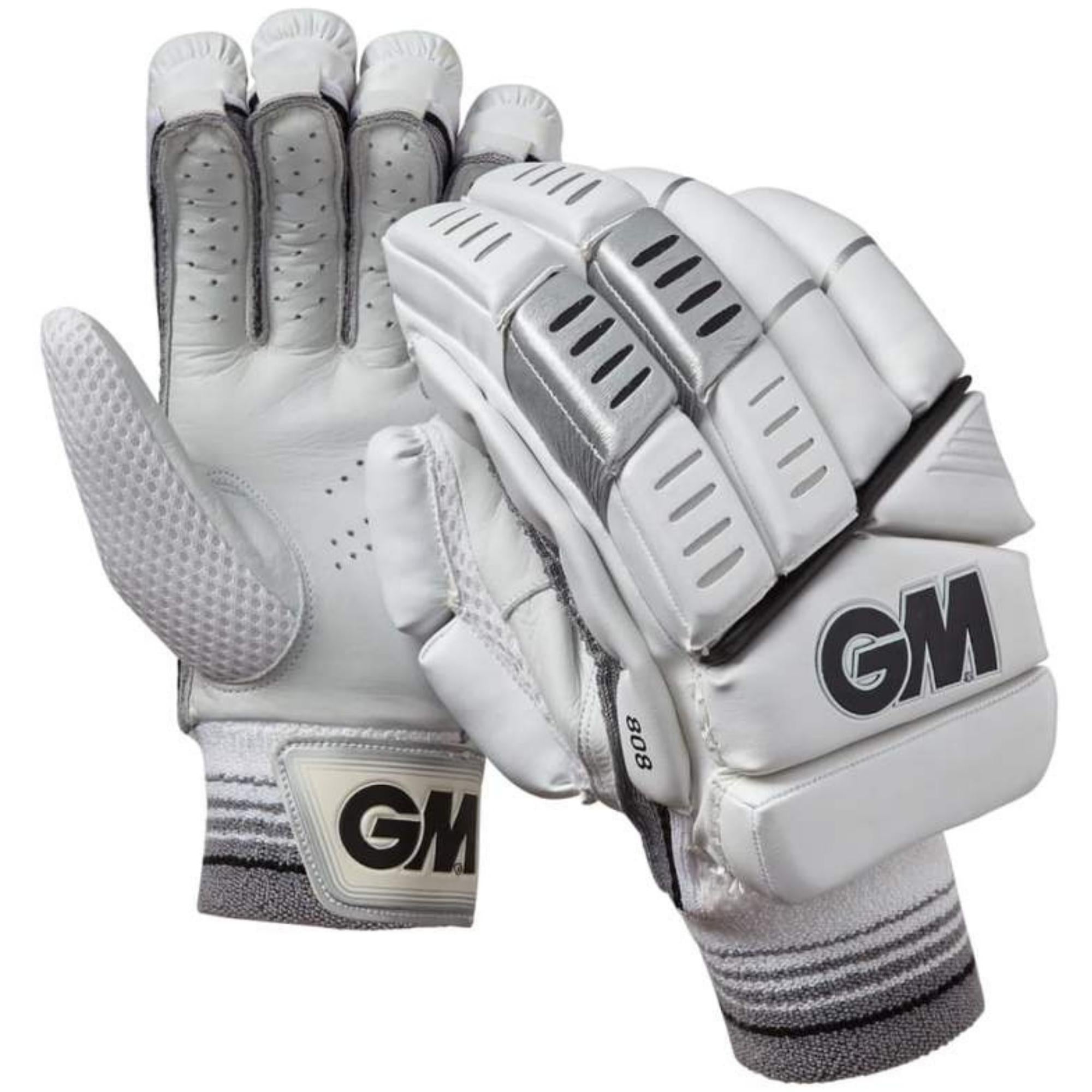 GM Cricket Batting Gloves 808 White & Silver