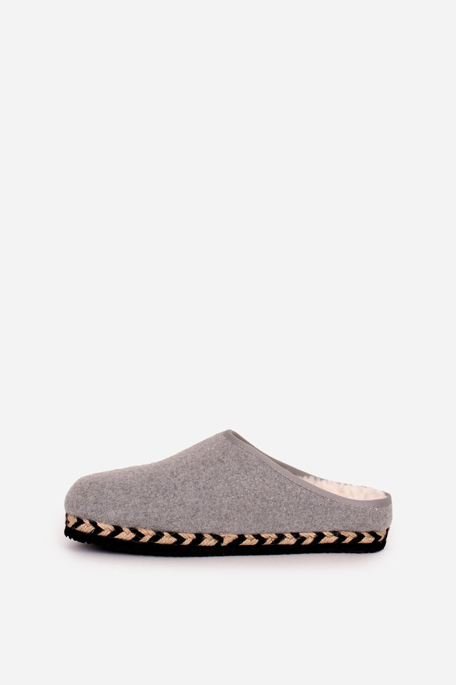 Grey Felt Slip On Slipper