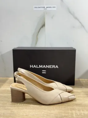 Halmanera Sandalo Donna Sling Back Dani In Pelle Lino Luxury Shoes 41