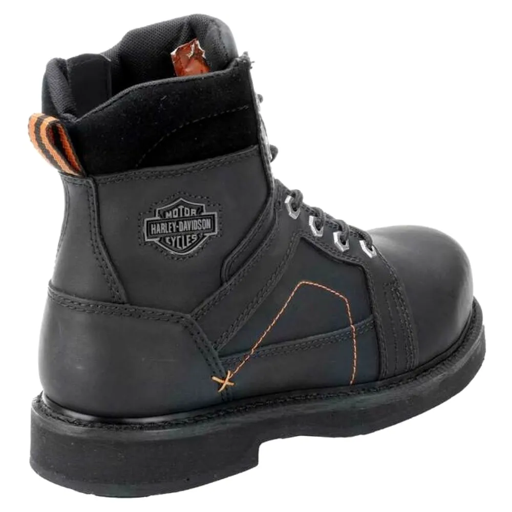 Harley Davidson Men's Pete 6 Inch Steel Toe Safety Work Boot - Black 10503