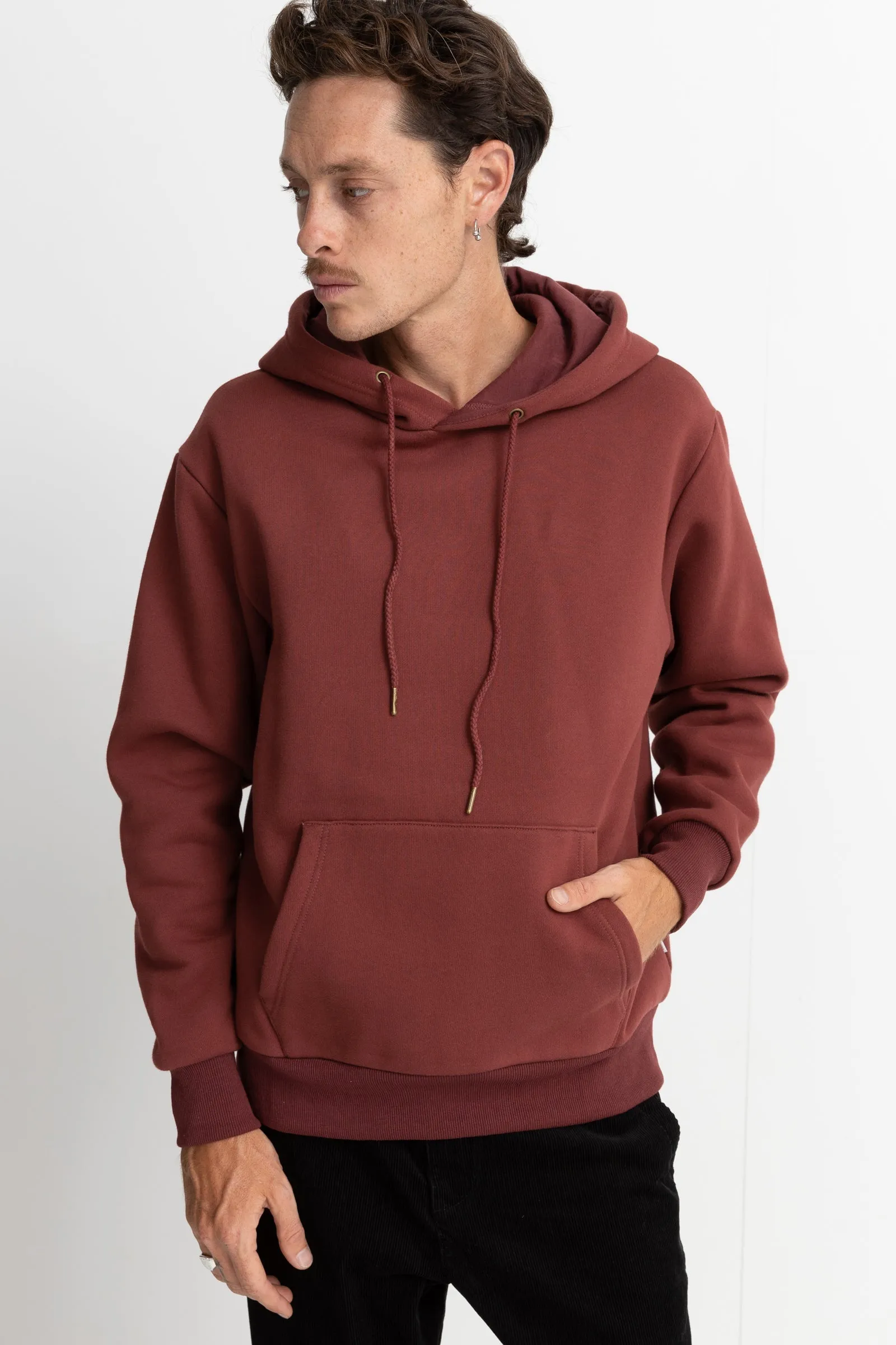 Heavyweight Fleece Hood Brick